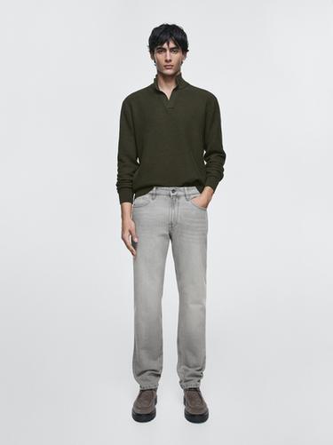 Jeans tapered fit - Gris de Zara - Imagen 0