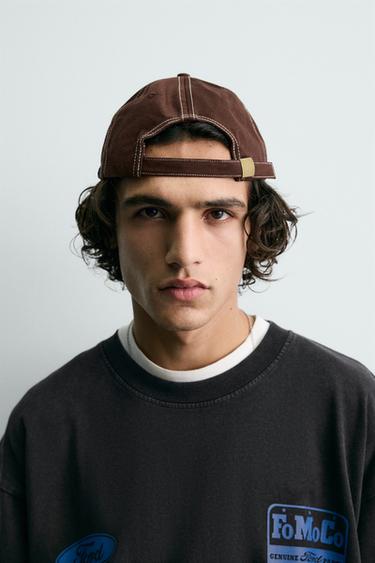 BASEBALLCAP MIT TEXTSTICKEREI FORD © - Braun von Zara - Bild 0
