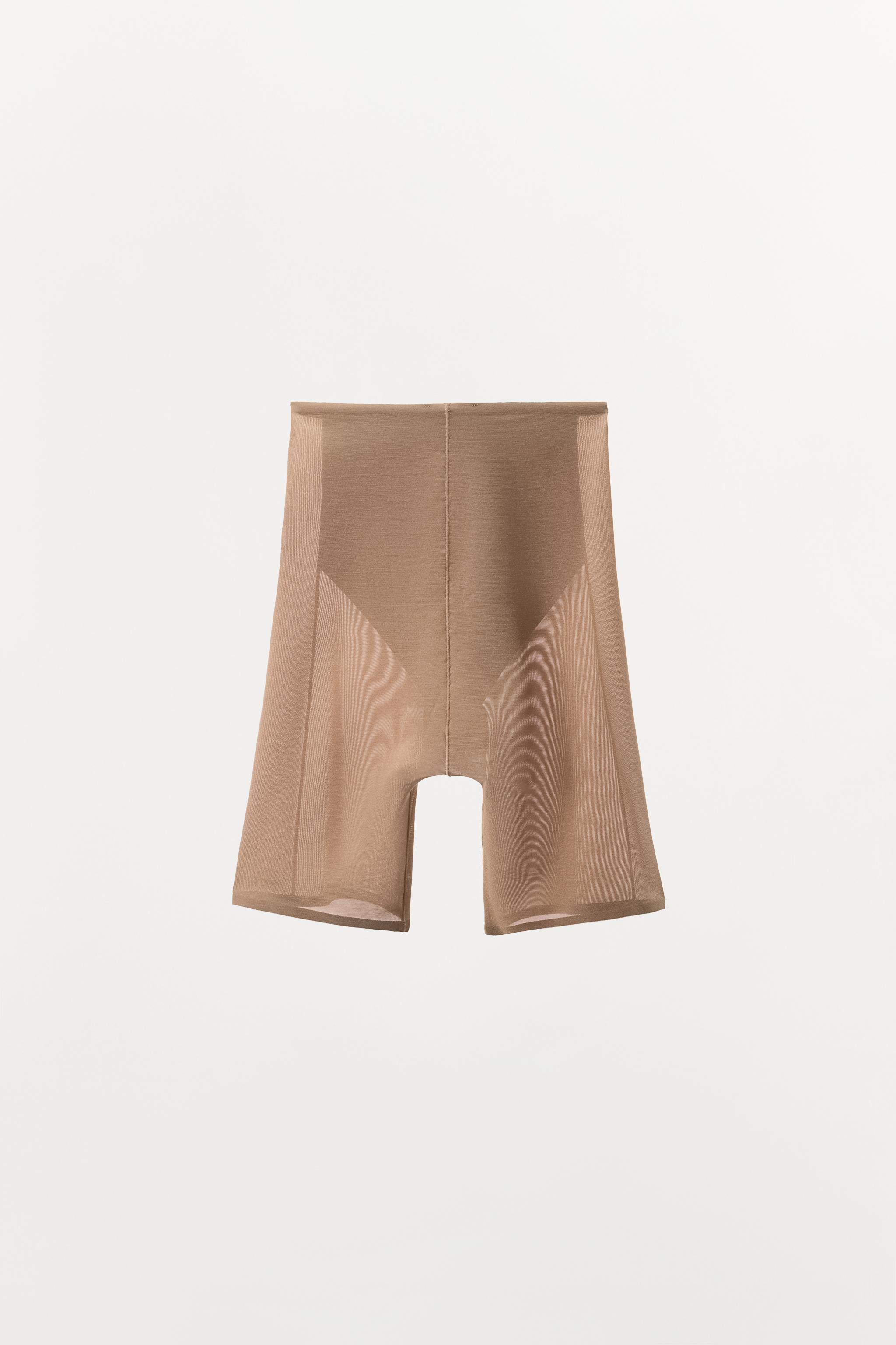 Женские шорты Zara MESH BIKE SHORTS WITH POLYAMIDE — фото 7