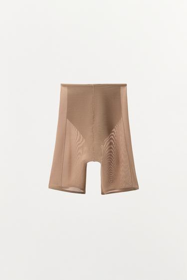 CYCLISTE EN MESH AVEC POLYAMIDE - rose poudré de Zara - Image 6