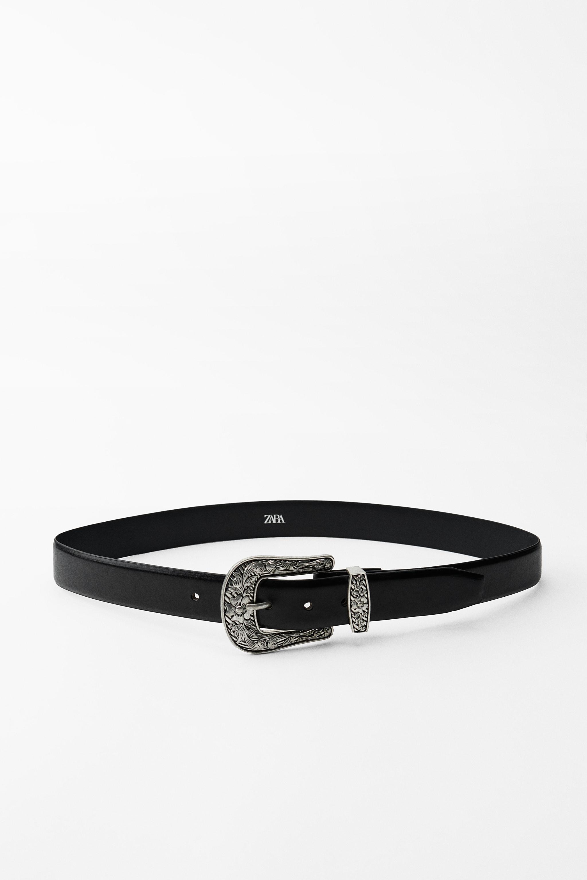 CEINTURE AVEC BOUCLE COW BOY Noir ZARA Canada