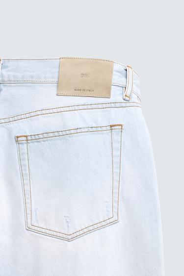STRAIGHT ANKLE FIT JEANS - Light blue by Zara - Image 9
