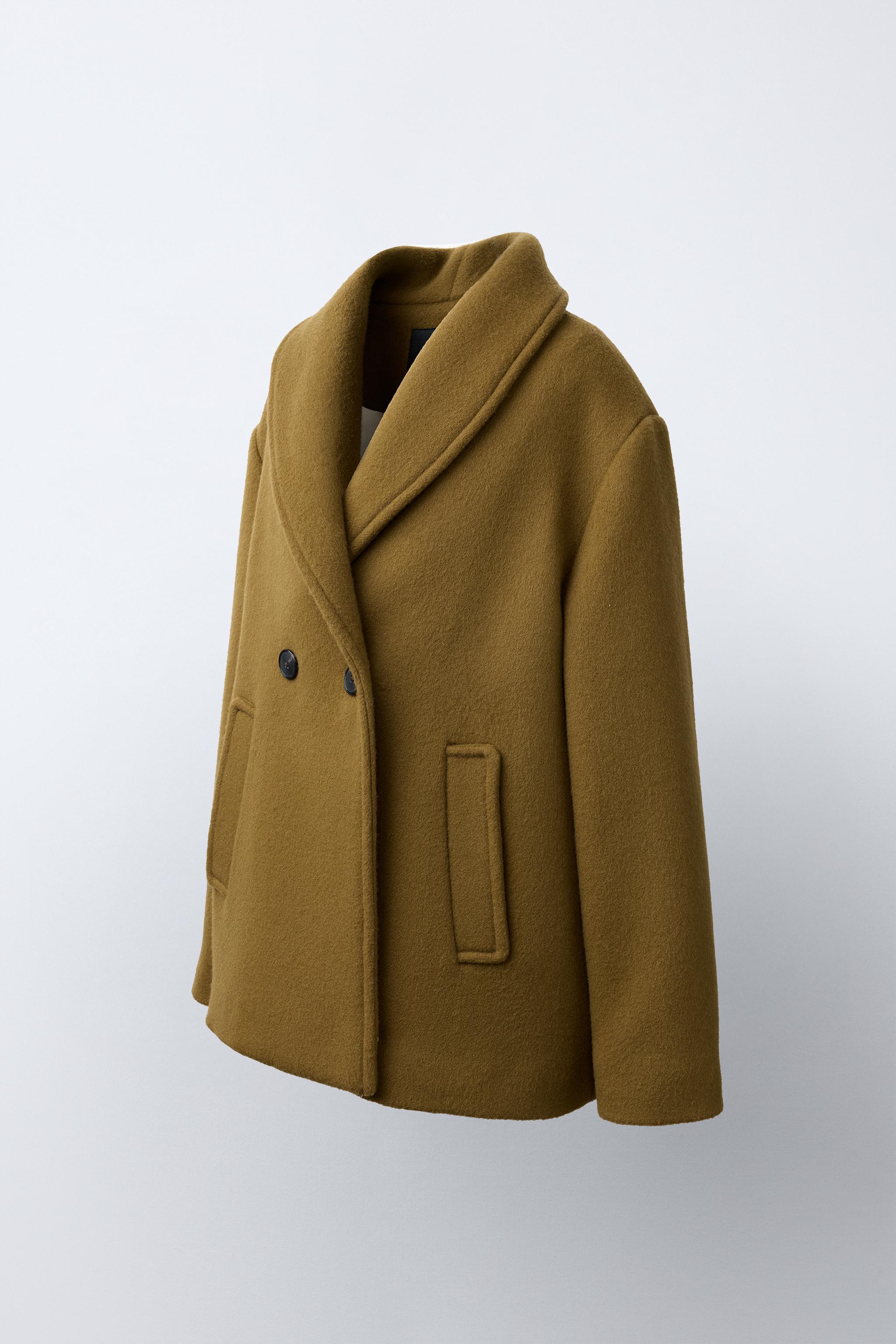 MANTECOウールショートコート - オリーブグリーン | ZARA Japan / 日本