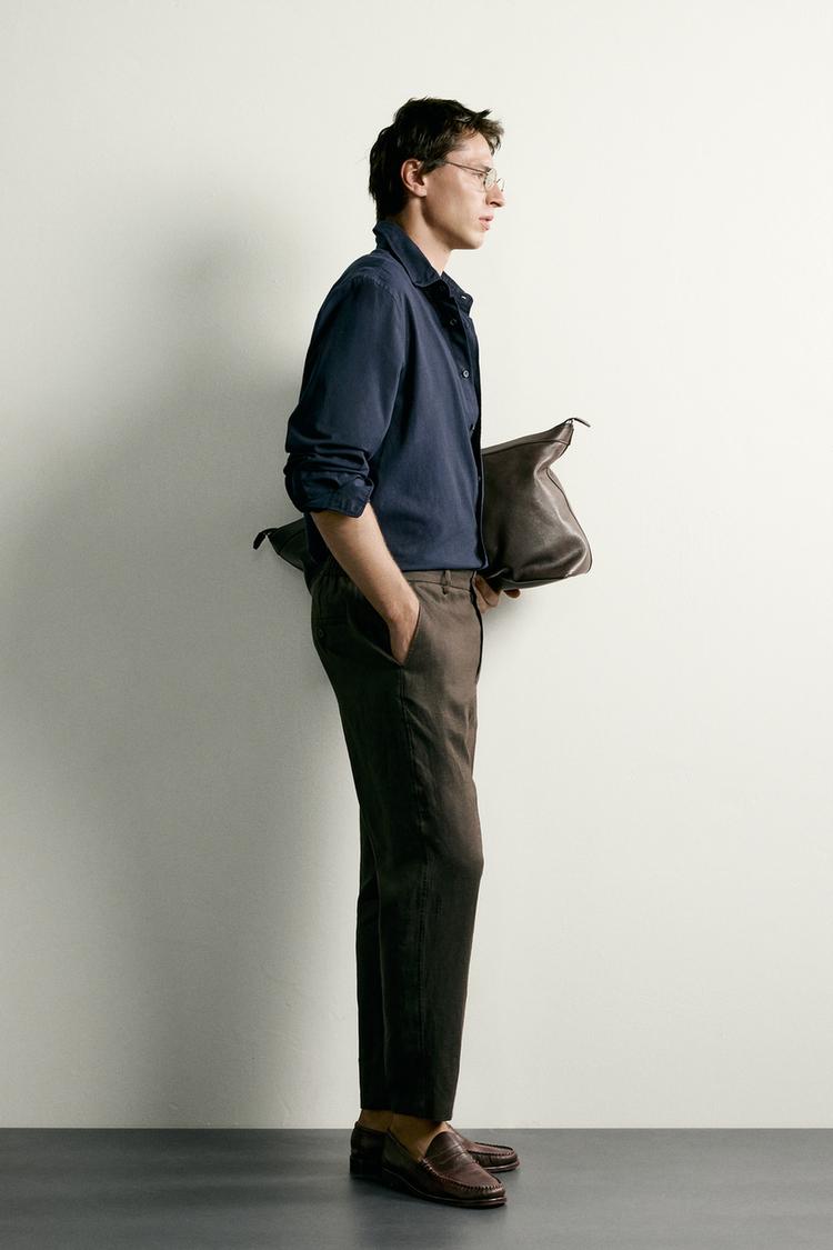 Pantalones 100% lino corte regular 3