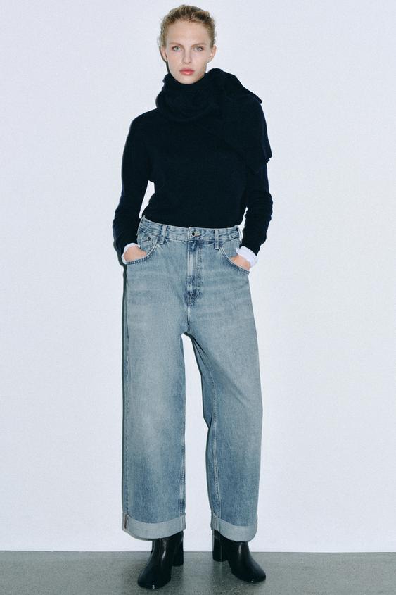 JEAN ZW COLLECTION BAGGY FIT TAILLE HAUTE - Bleu moyen de Zara - Image 3