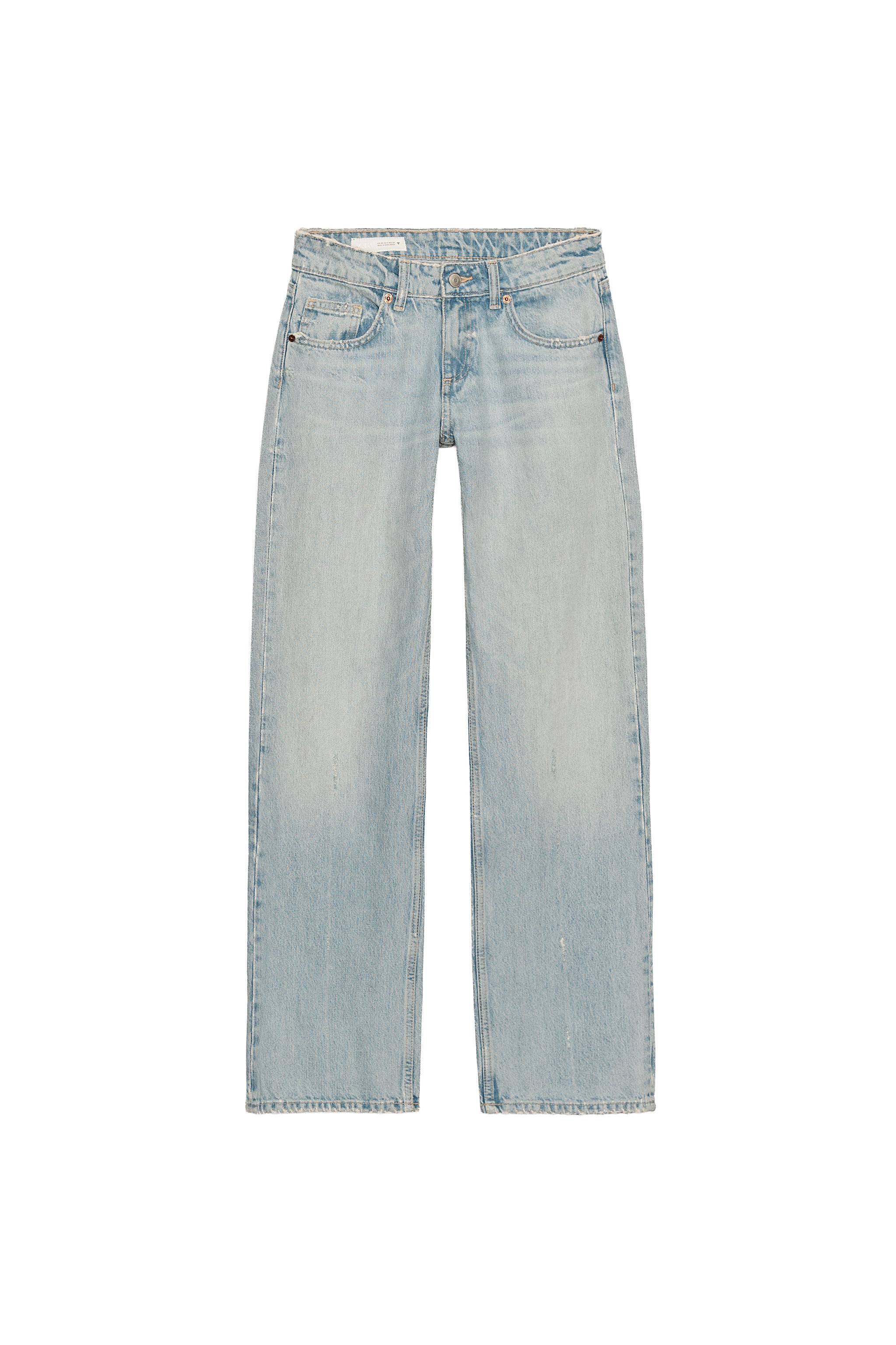 TRF ローライズワイドレッグデニムパンツ - ブラック | ZARA Japan / 日本