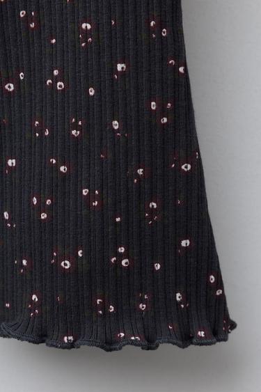 FLORAL FLARE LEGGINGS - Anthracite grey by Zara - Image 3