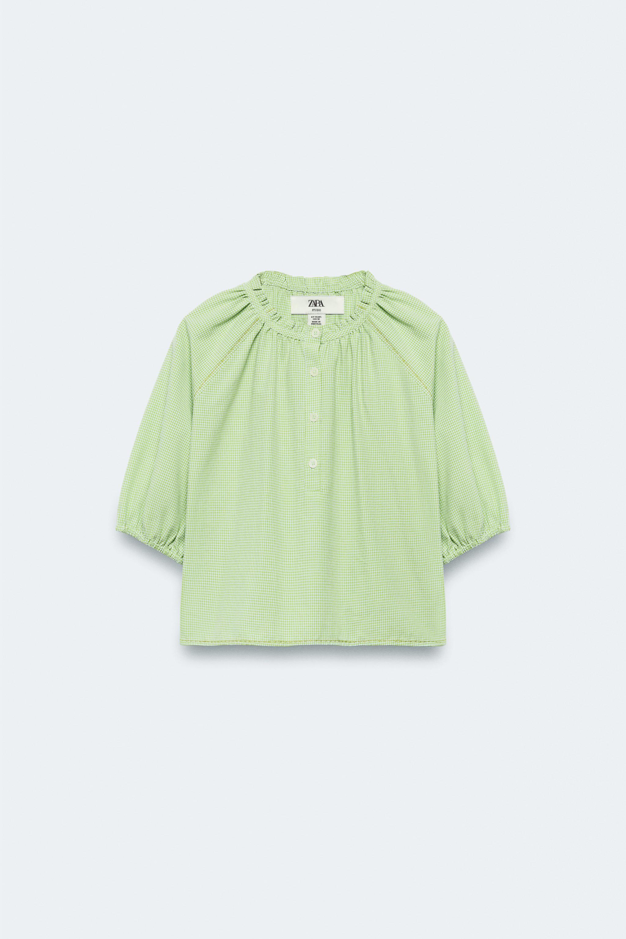 2-14 YAŞ/ PÖTİKARELİ BLUZ - LIMITED EDITION - Açık yeşil | ZARA