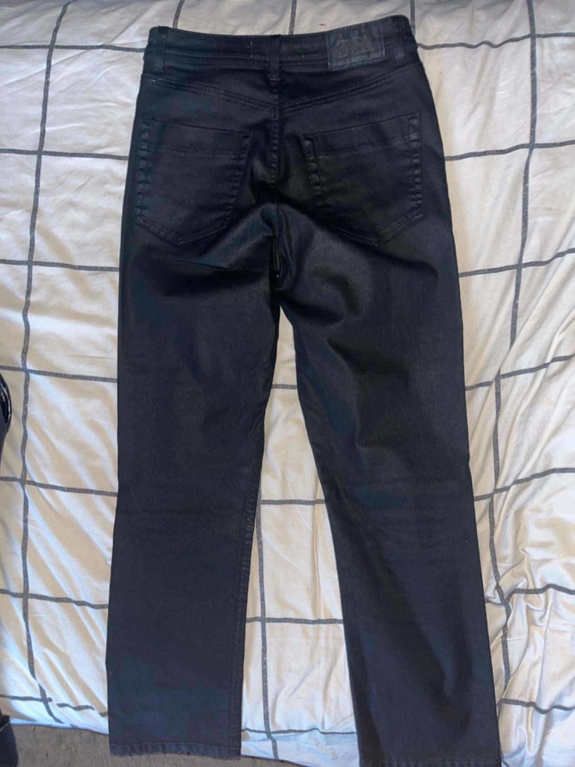 BLACK COATED SKINNY JEANS - Image 2