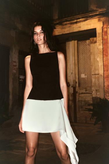 ROBE COURTE BIMATIÈRE - Noir de Zara - Image 2
