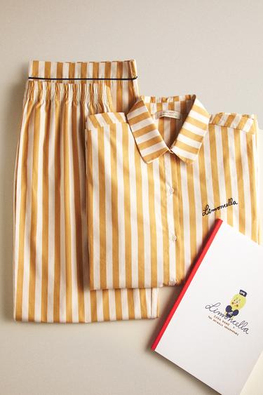 PYJAMASSÆT LIMONCELLA X THE ANIMALS OBSERVATORY - Ecru/Yellow fra Zara