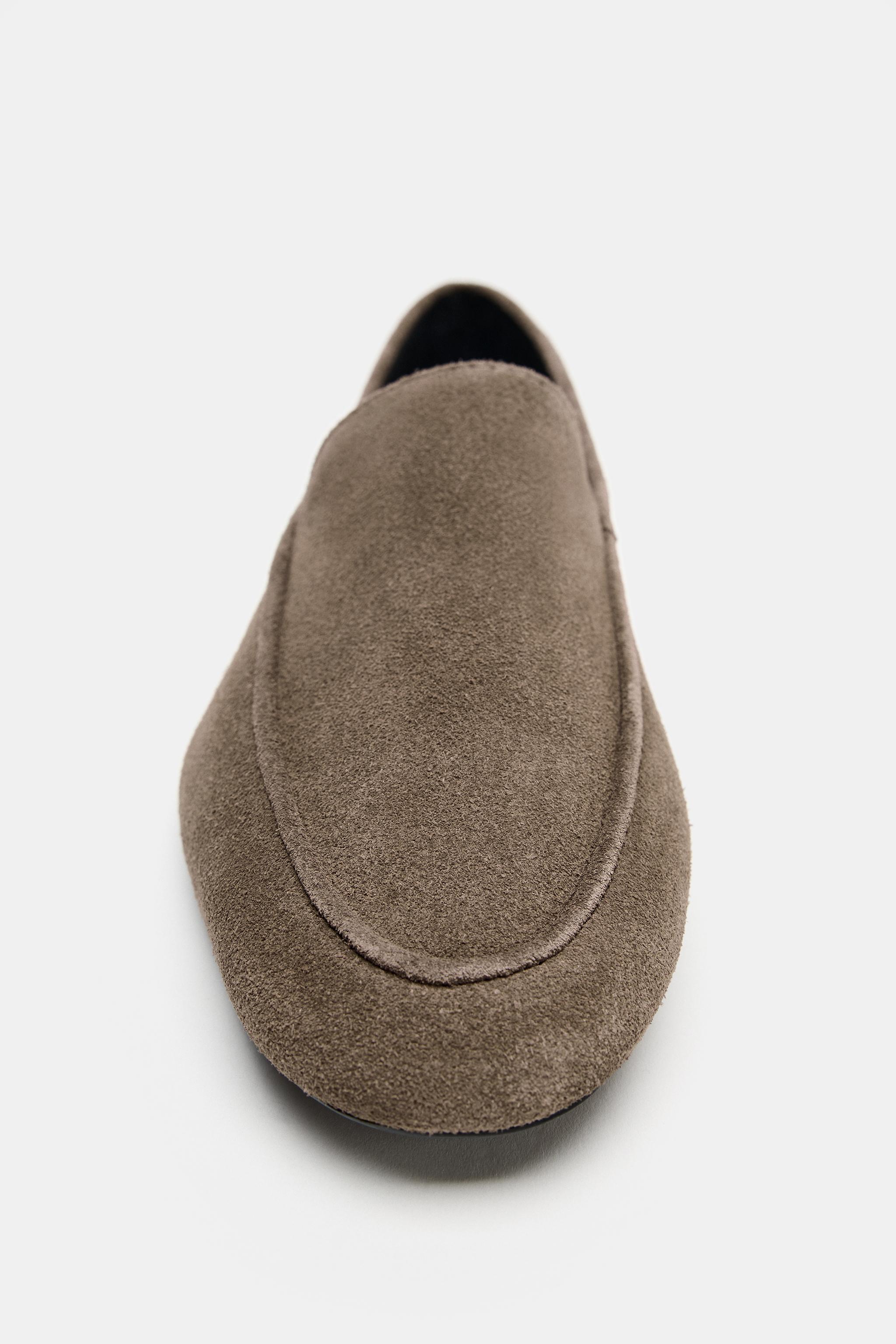 MOCASSINS SOFT EN CROÛTE DE CUIR