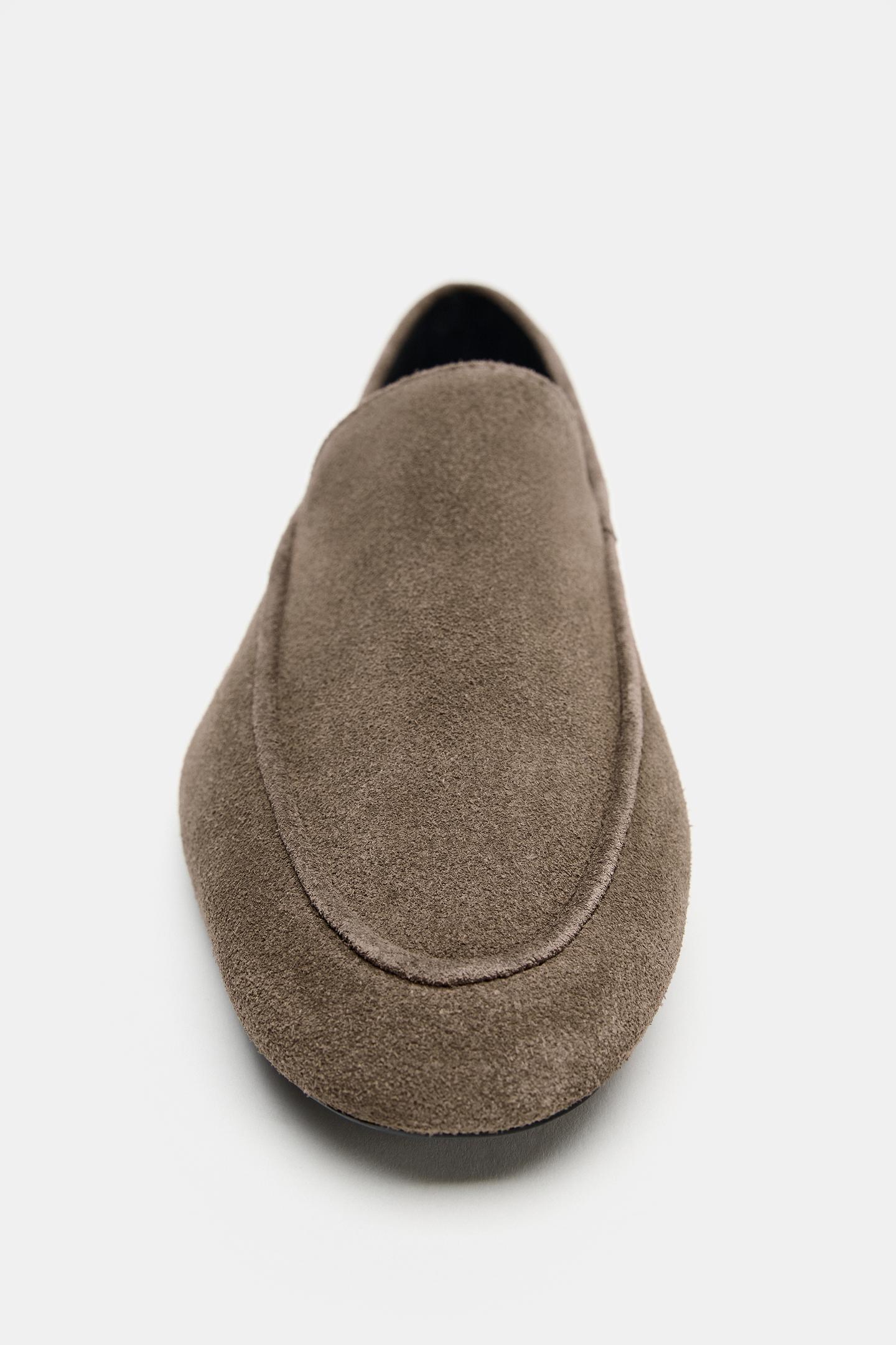 Женские туфли Zara Soft Suede, цвет: Серо-коричневый серый — фото 5