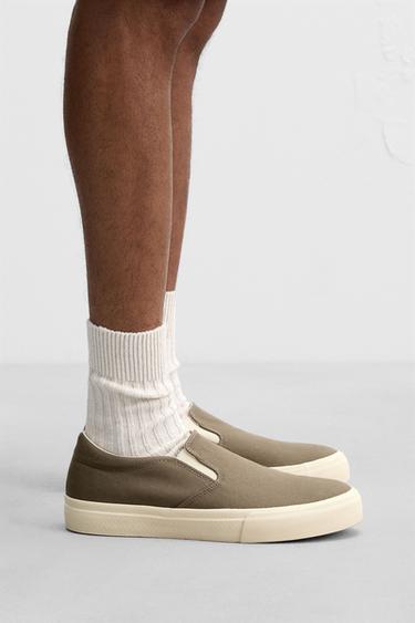 RIBBED SHORT SOCKS - Ecru by Zara - Image 0