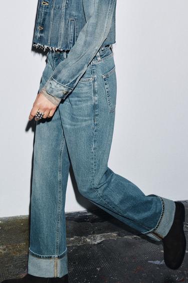 JEAN ZW COLLECTION BAGGY TAILLE MI-HAUTE - Bleu délavé de Zara - Image 2