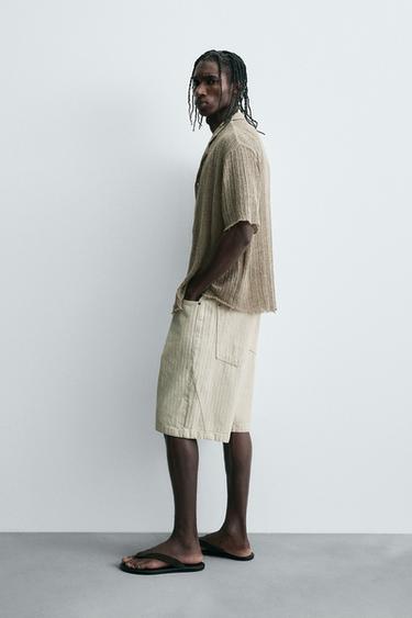 TEXTURED KNIT SHIRT - Ecru by Zara - Image 3