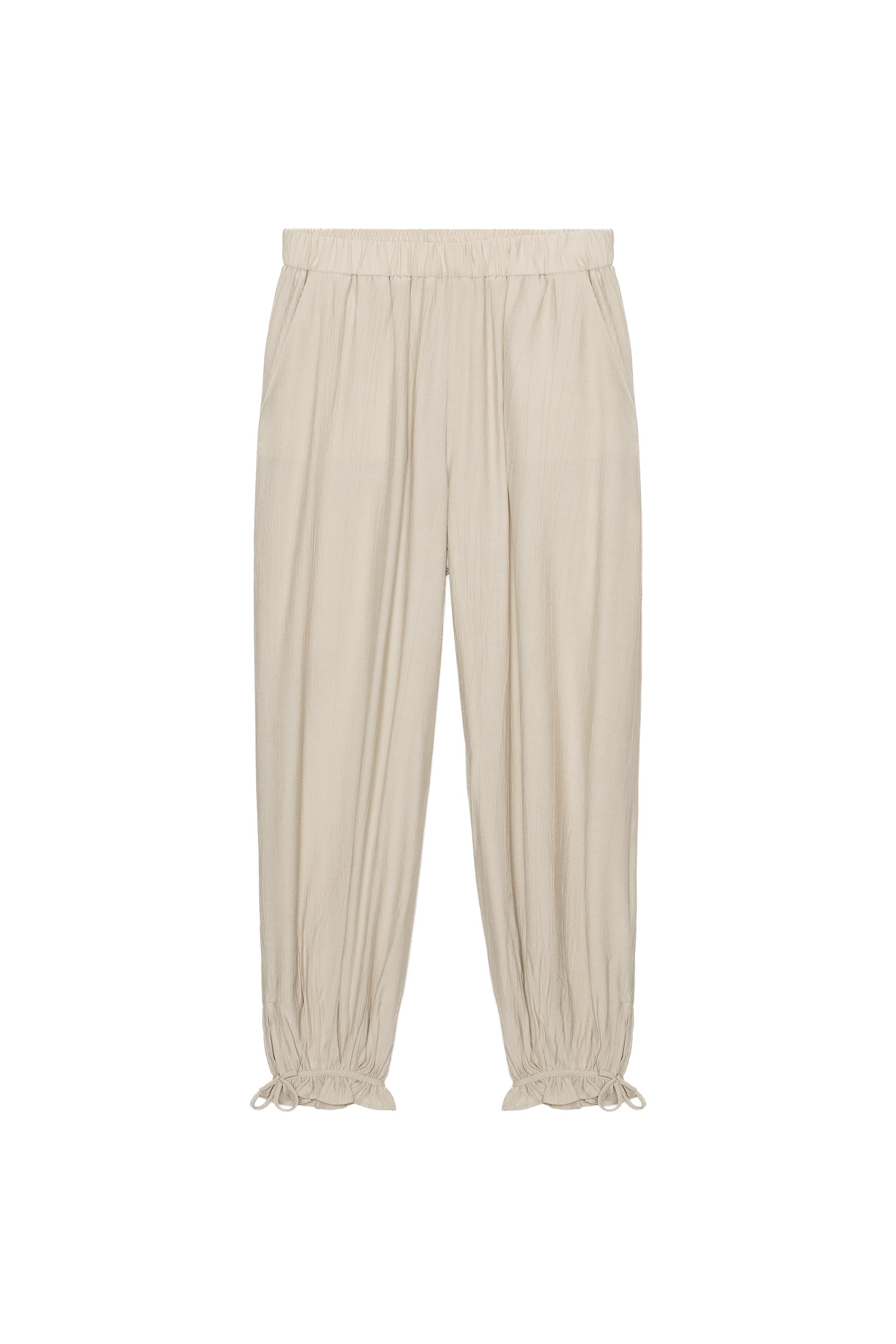 TEXTURED SAROUEL TROUSERS - Ecru | ZARA South Africa