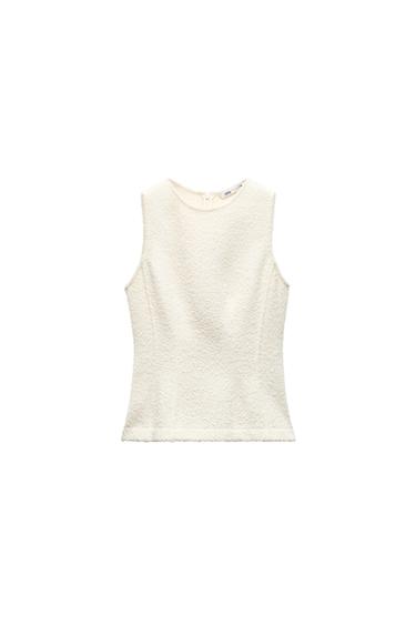 ΤΟΠ PEPLUM ΜΕ ΣΧΕΔΙΟ ΥΦΑΝΣΗΣ ZW COLLECTION