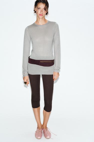 LACE-UP SPORTY BALLET FLATS - Pink by Zara