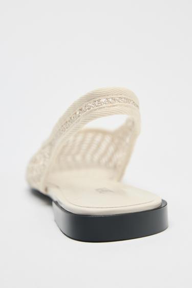 MESH SLINGBACK BALLERINAS - Ecru by Zara - Image 3