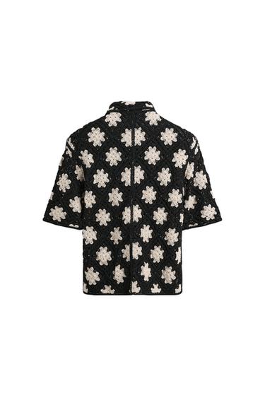 CAMISA ESTRUCTURA CROCHET - Blanco / Negro de Zara