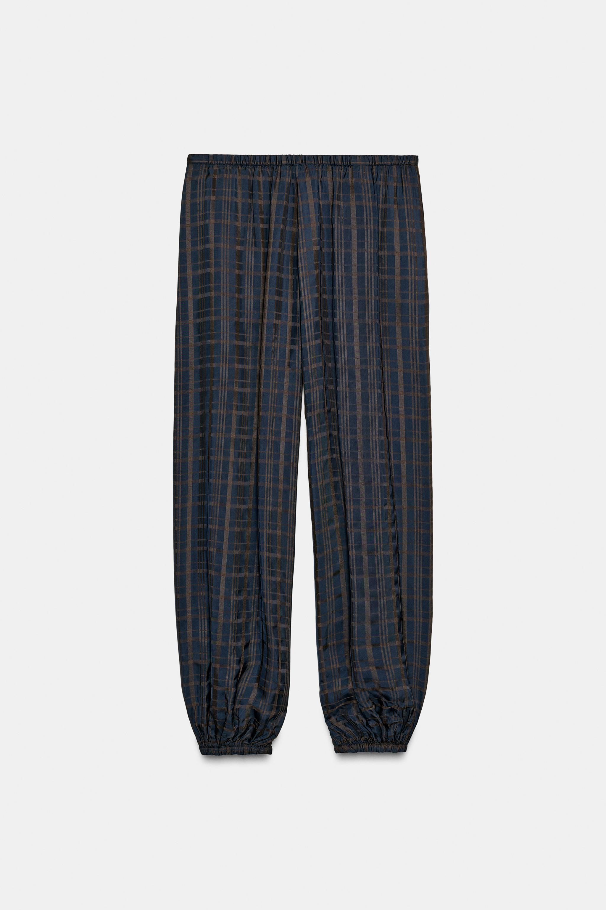 ZW COLLECTION PLAID BALLOON PANTS
