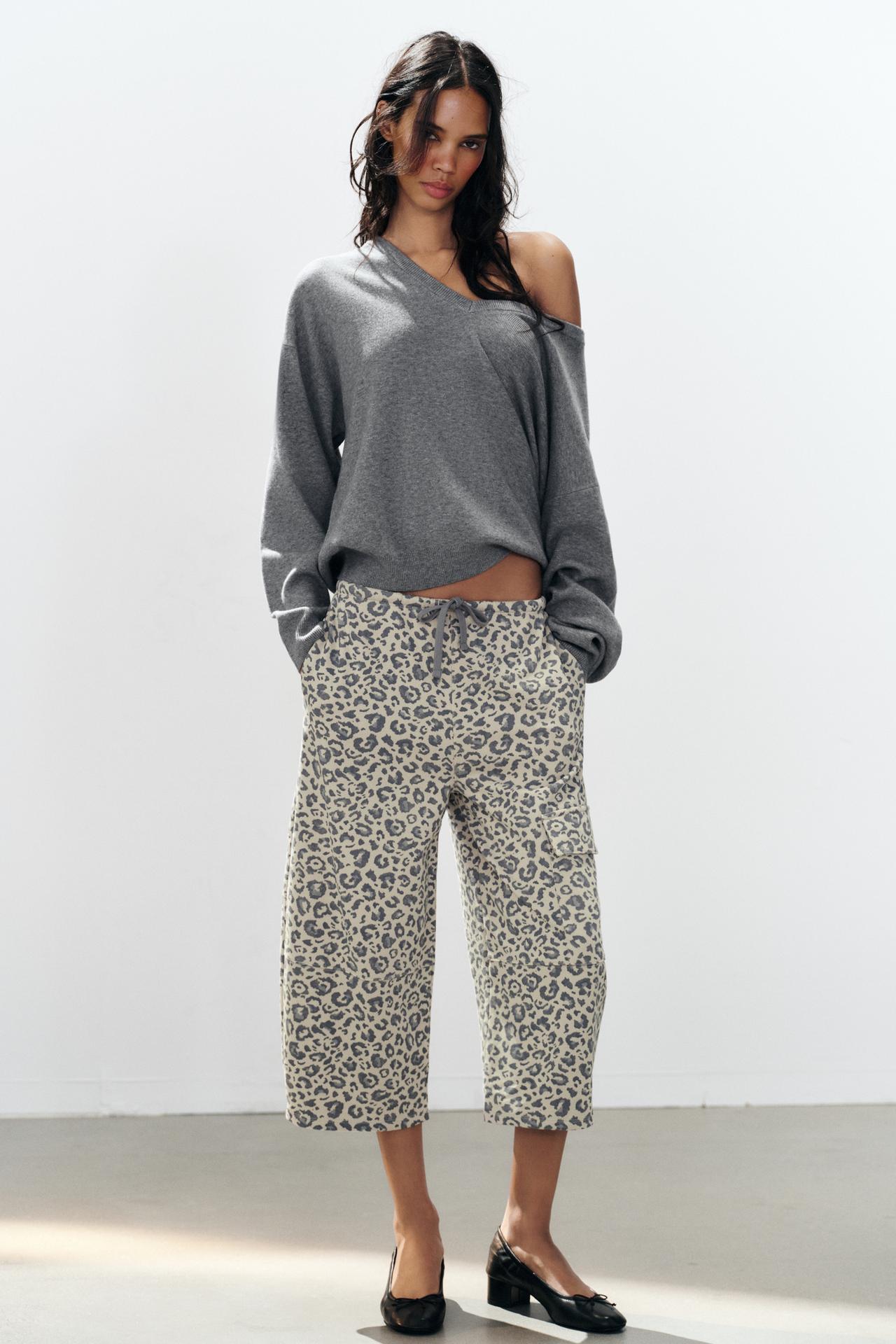 ANIMAL PRINT POCKET TROUSERS