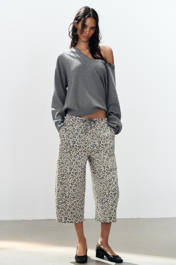 PANTALÓN ESTAMPADO ANIMAL BOLSILLO - Leopardo de Zara - Imagen 0