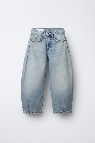 Zara BARREL JEANS - Blue - Image 0