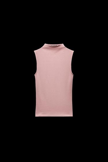 TOP ALGODÓN MODAL - Rosa palo de Zara - Imagen 0