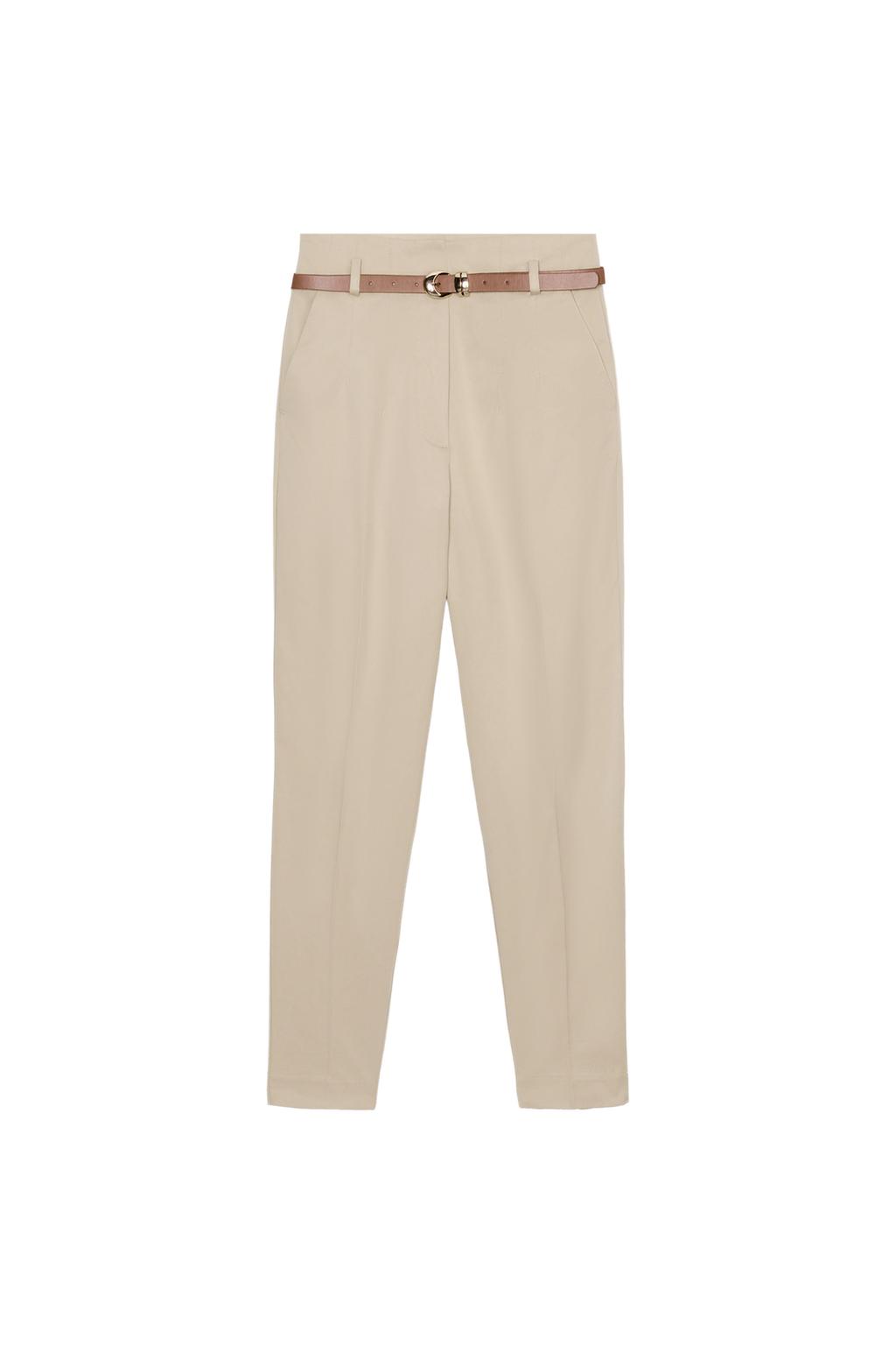 HIGH-WAISTED BELTED PANTS - image 3