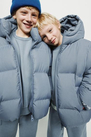 WATERPROOF QUILTED COAT - Light blue by Zara