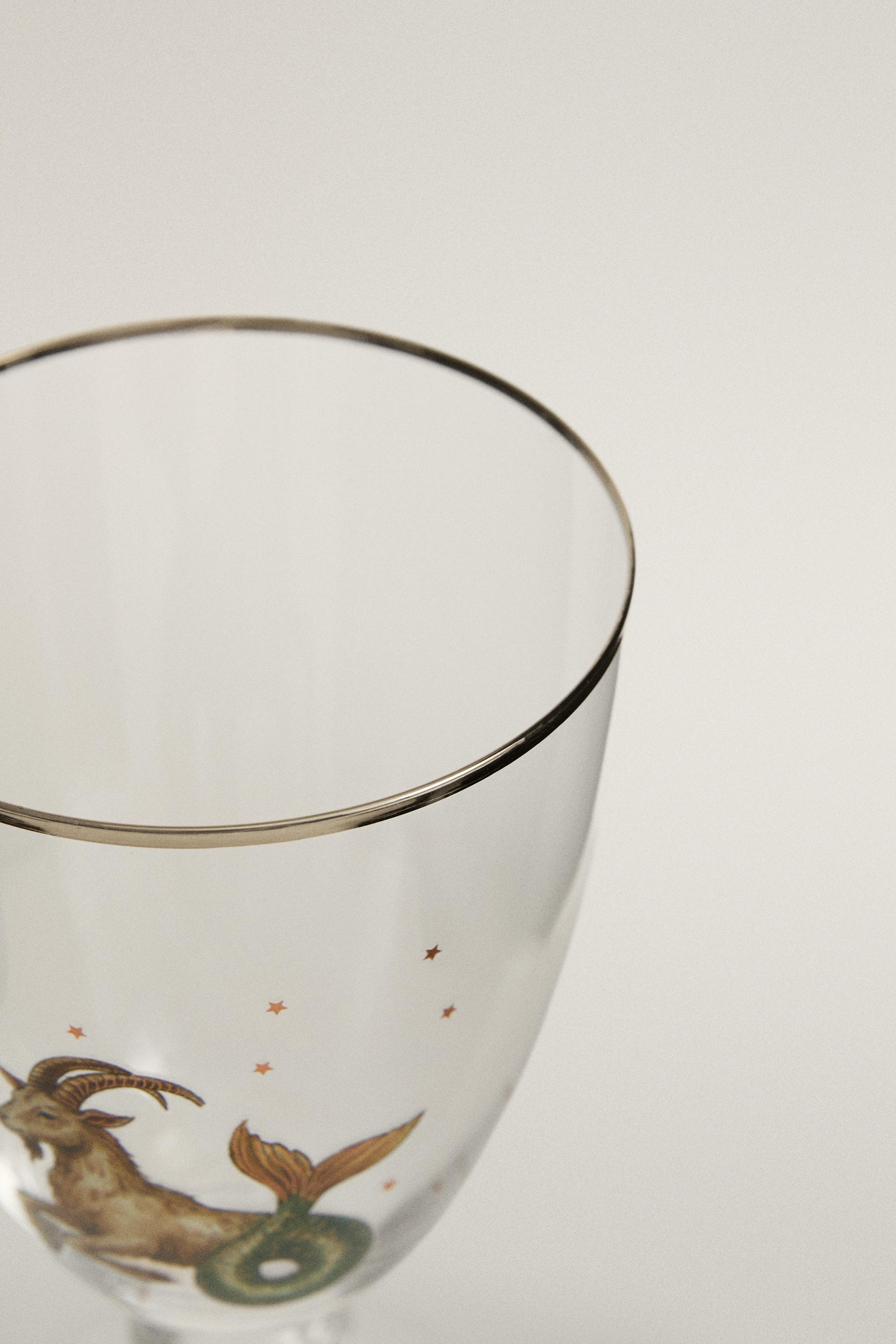 CAPRICORN ZODIAC GLASS | MARISA BERENSON — Transparent