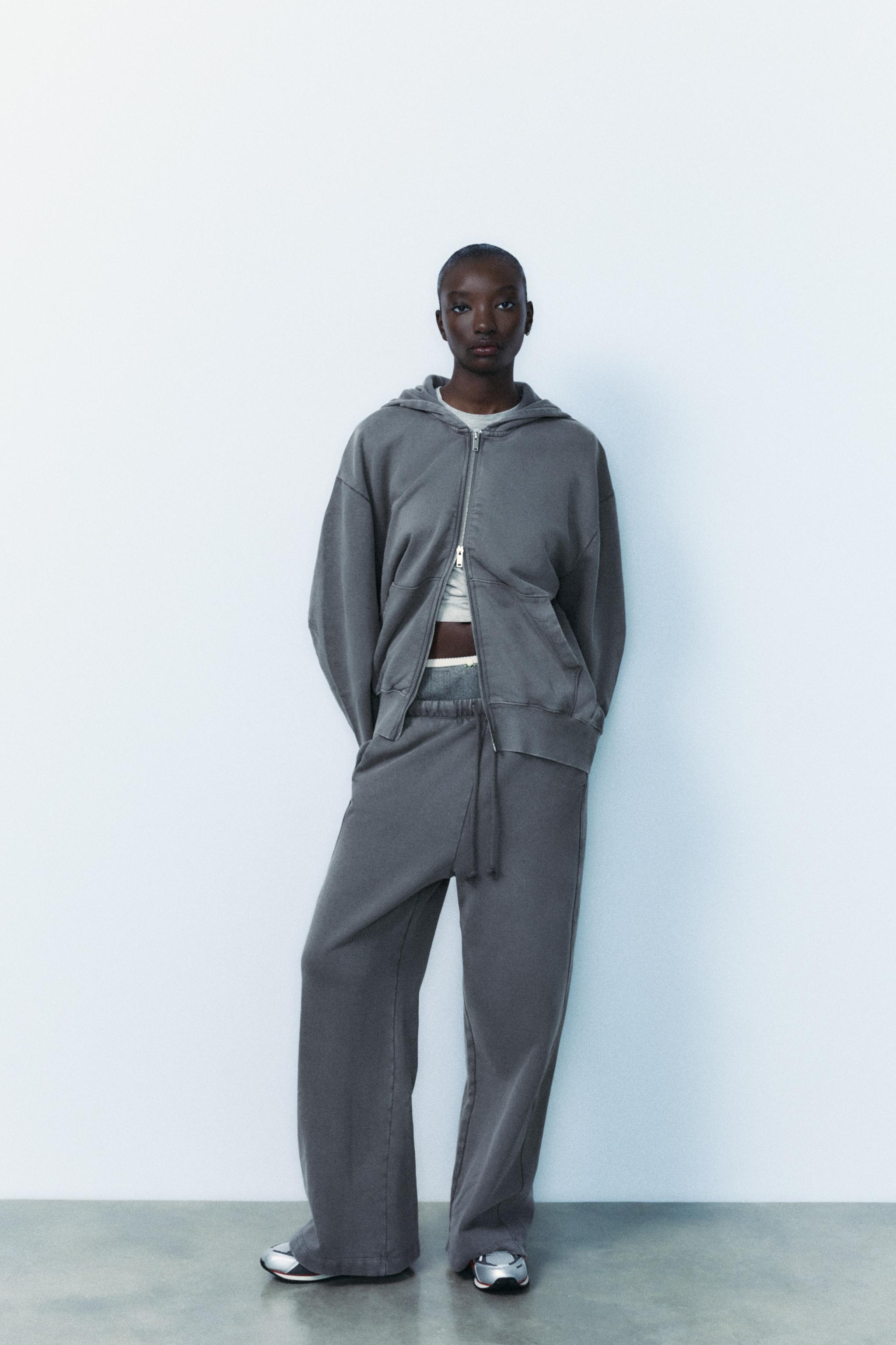 Grey oversized tracksuit online