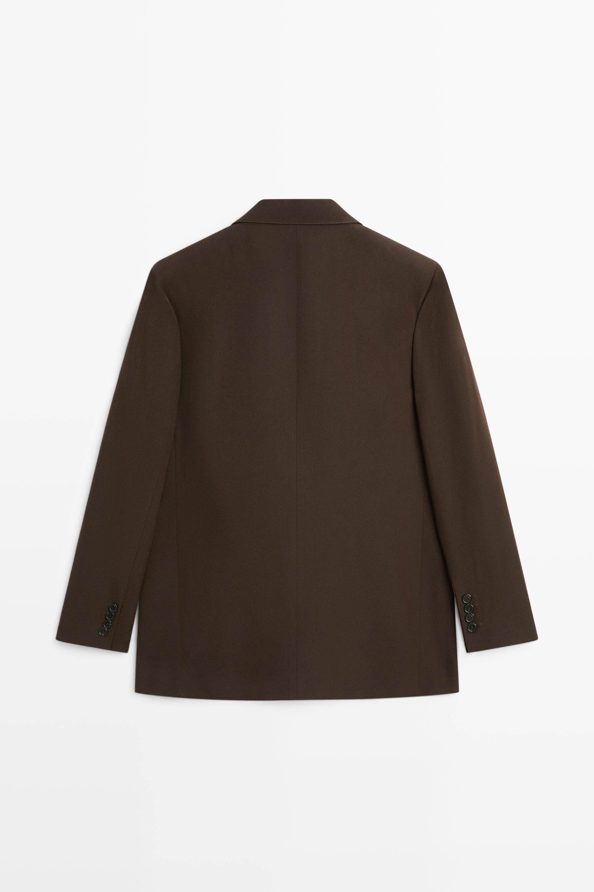 Fluid wool blend blazer total look