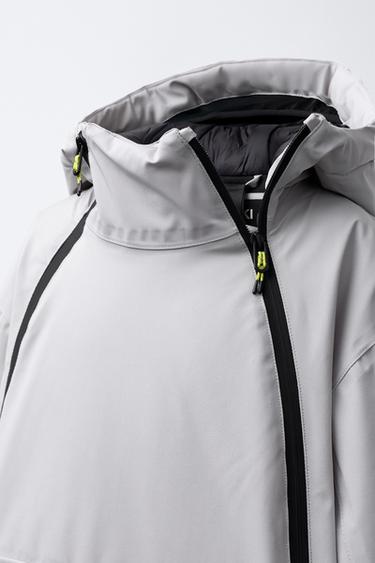 KLOKANÍ BUNDA WATER RESISTANT A WINDPROOF SYSTÉM RECCO® KOLEKCE SKI - Světle šedá od Zara