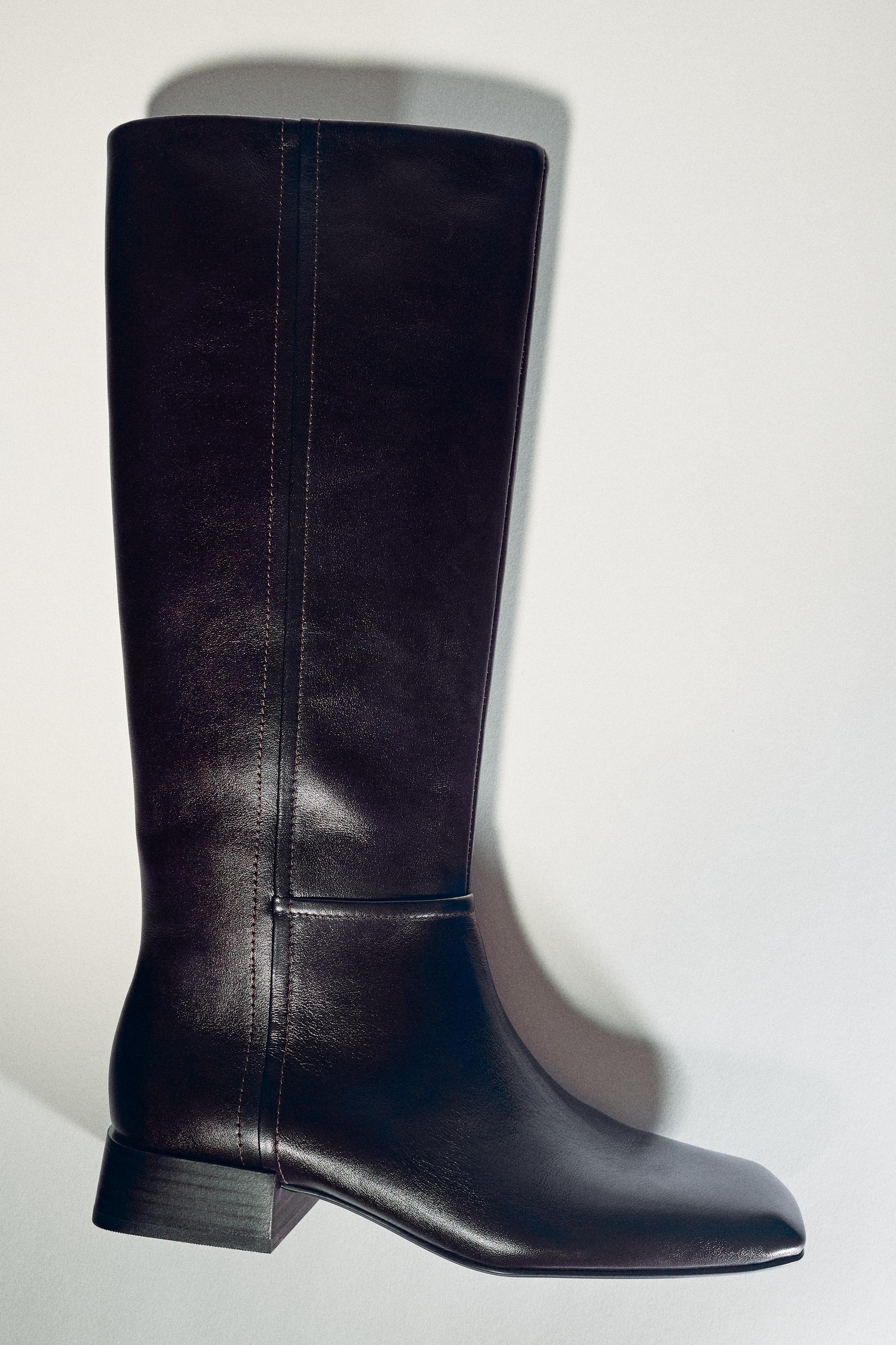LIMITED EDITION LEATHER SQUARE TOE BOOTS