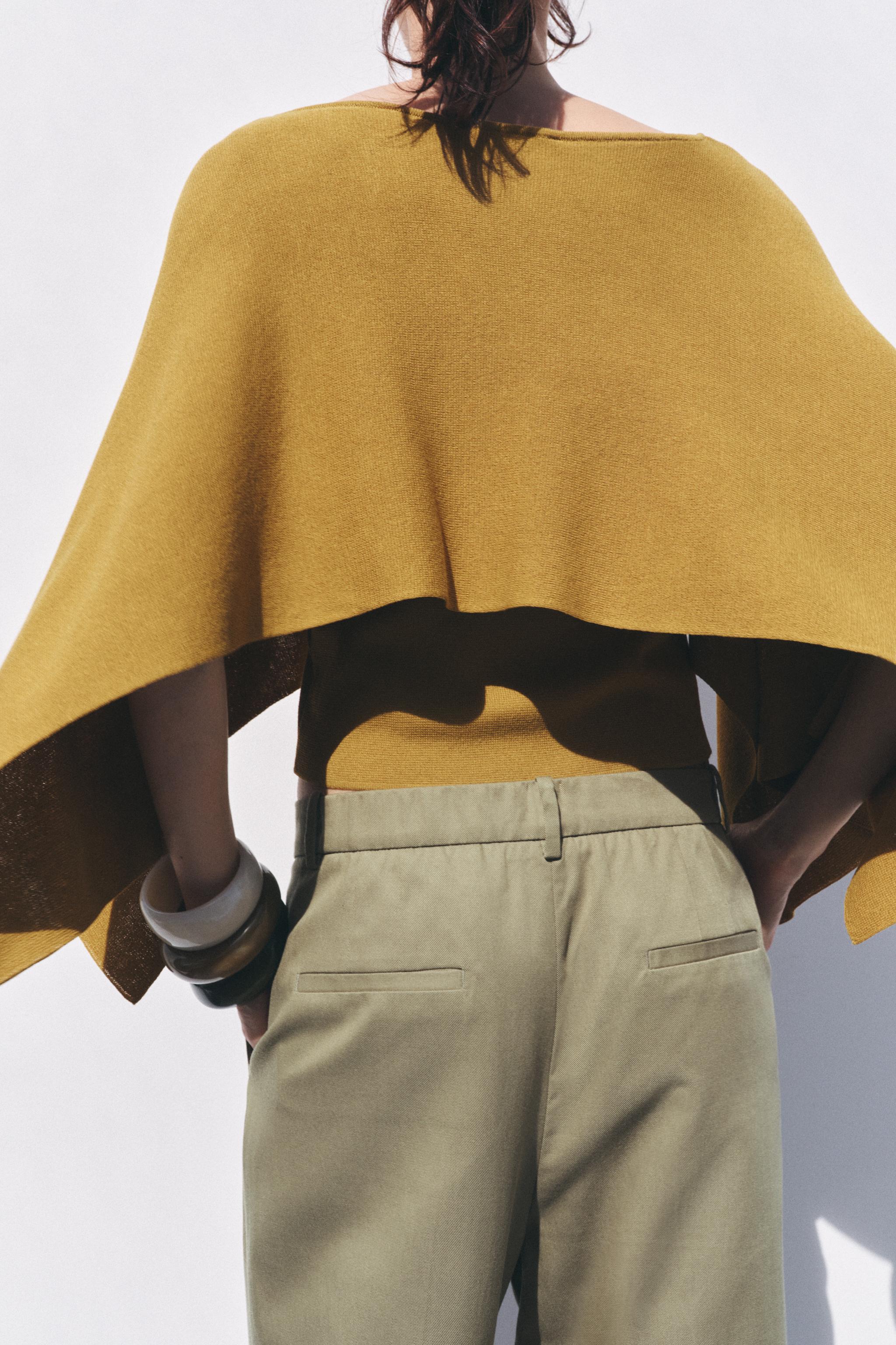 ニットケープトップス - オリーブグリーン | ZARA Japan / 日本