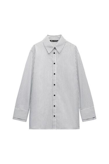 STRIPED POPLIN SHIRT