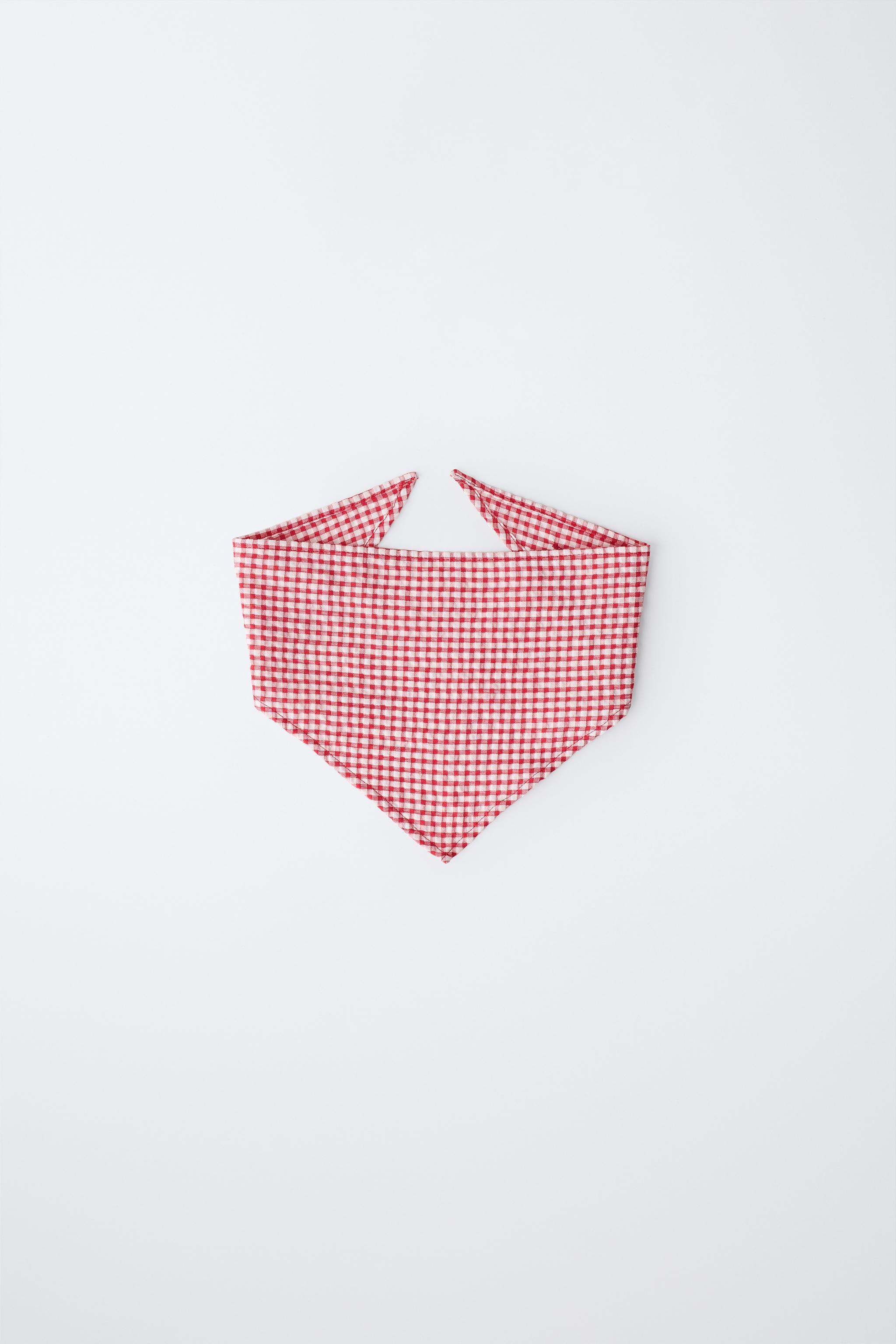 GINGHAM BANDANA - White / Red | ZARA United States