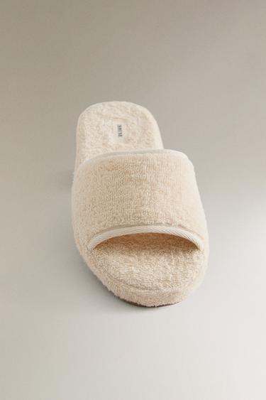 CHAUSSONS FLATFORM TISSU BOUCLÉ - Beige de Zara - Image 4