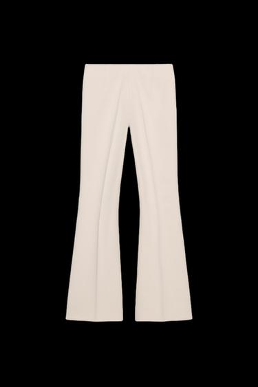 FLARE TROUSERS WITH SIDE SEAMS - Ecru by Zara