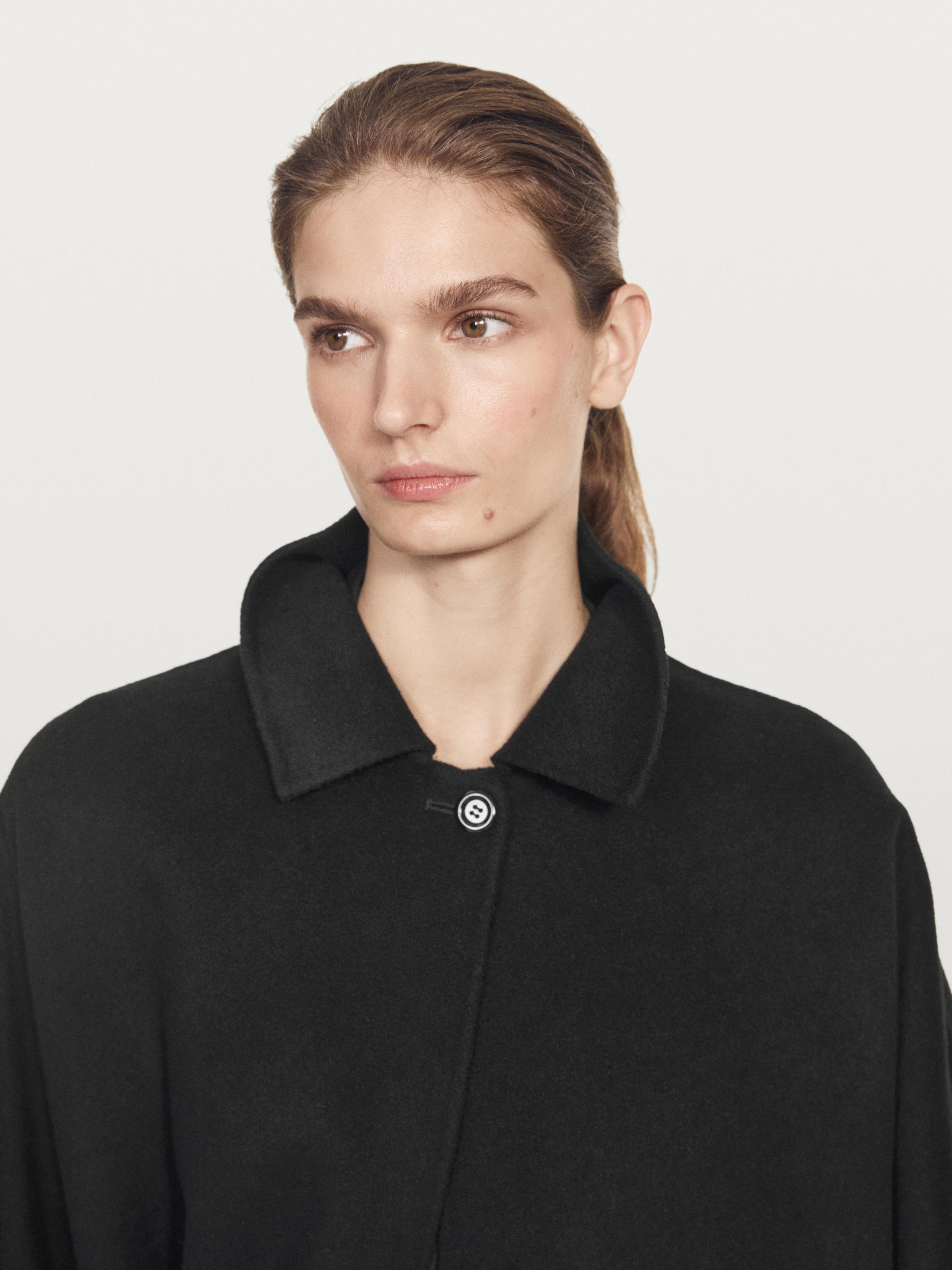 Manteau long à manches chauve-souris