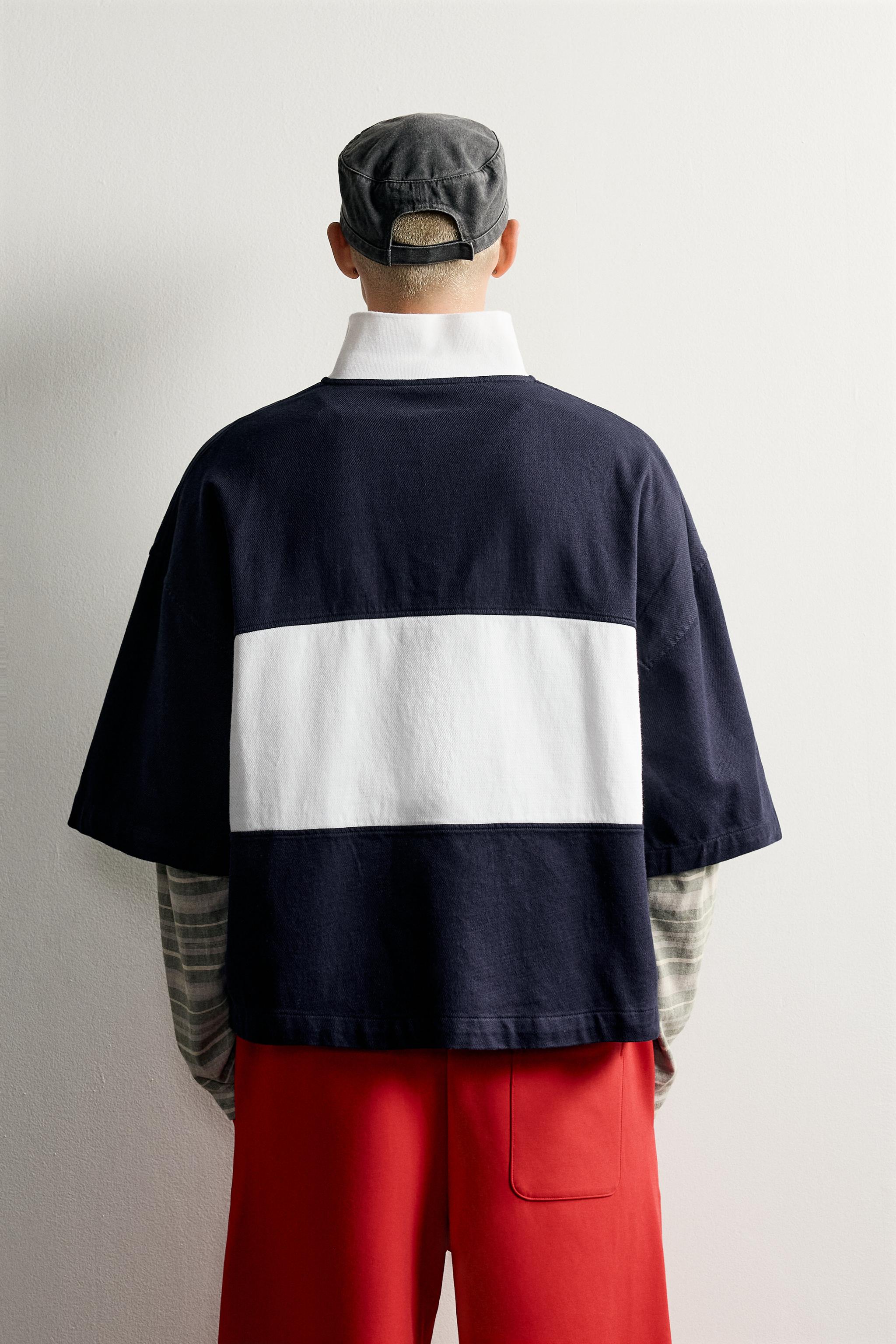 COLORBLOCK BOXY FIT POLO SHIRT