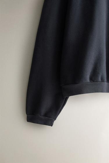 SWEAT MOLLETON - Bleu marine de Zara - Image 2