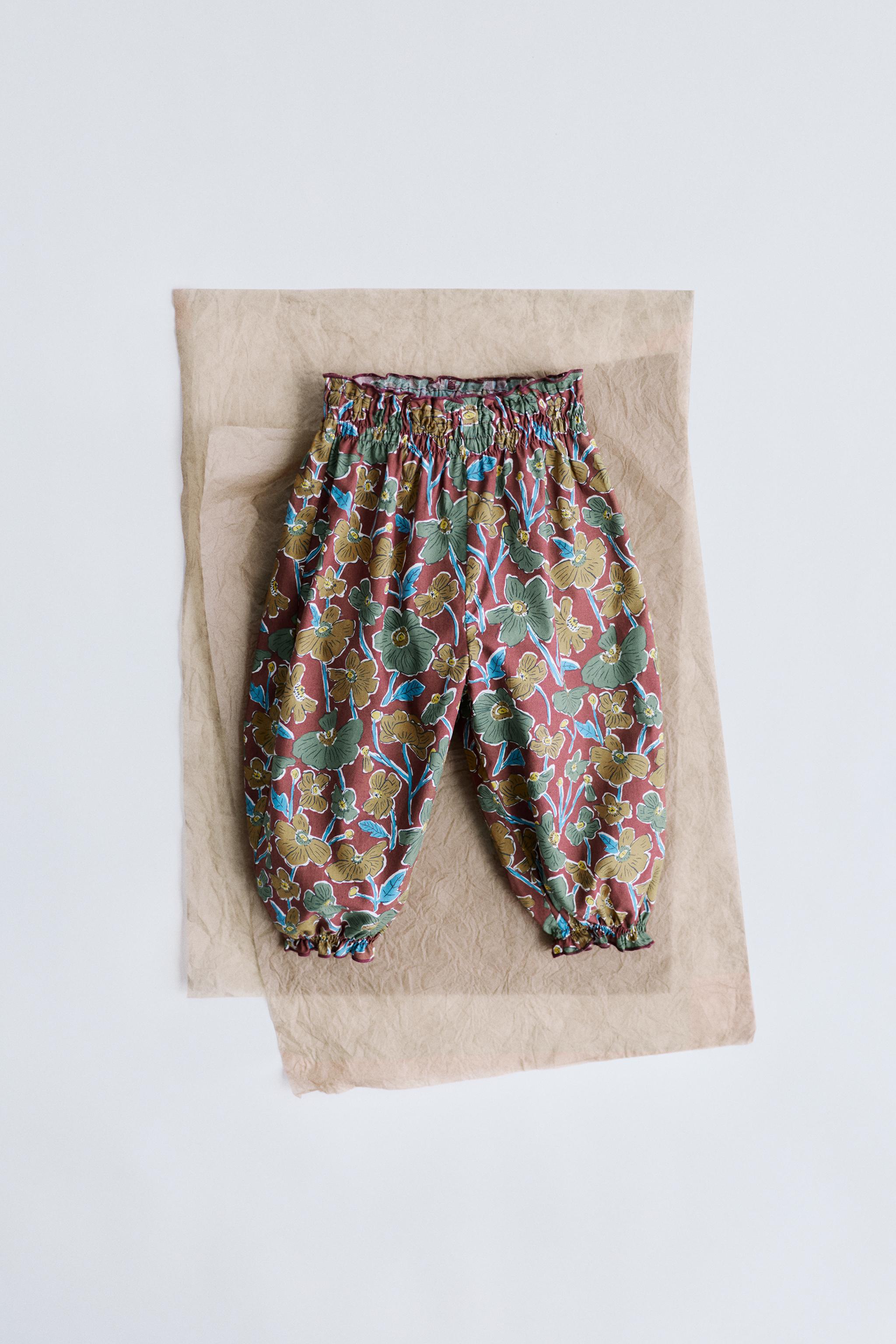 FLORAL PRINT BAGGY PANTS MADE WITH LIBERTY FABRIC — Multicolored