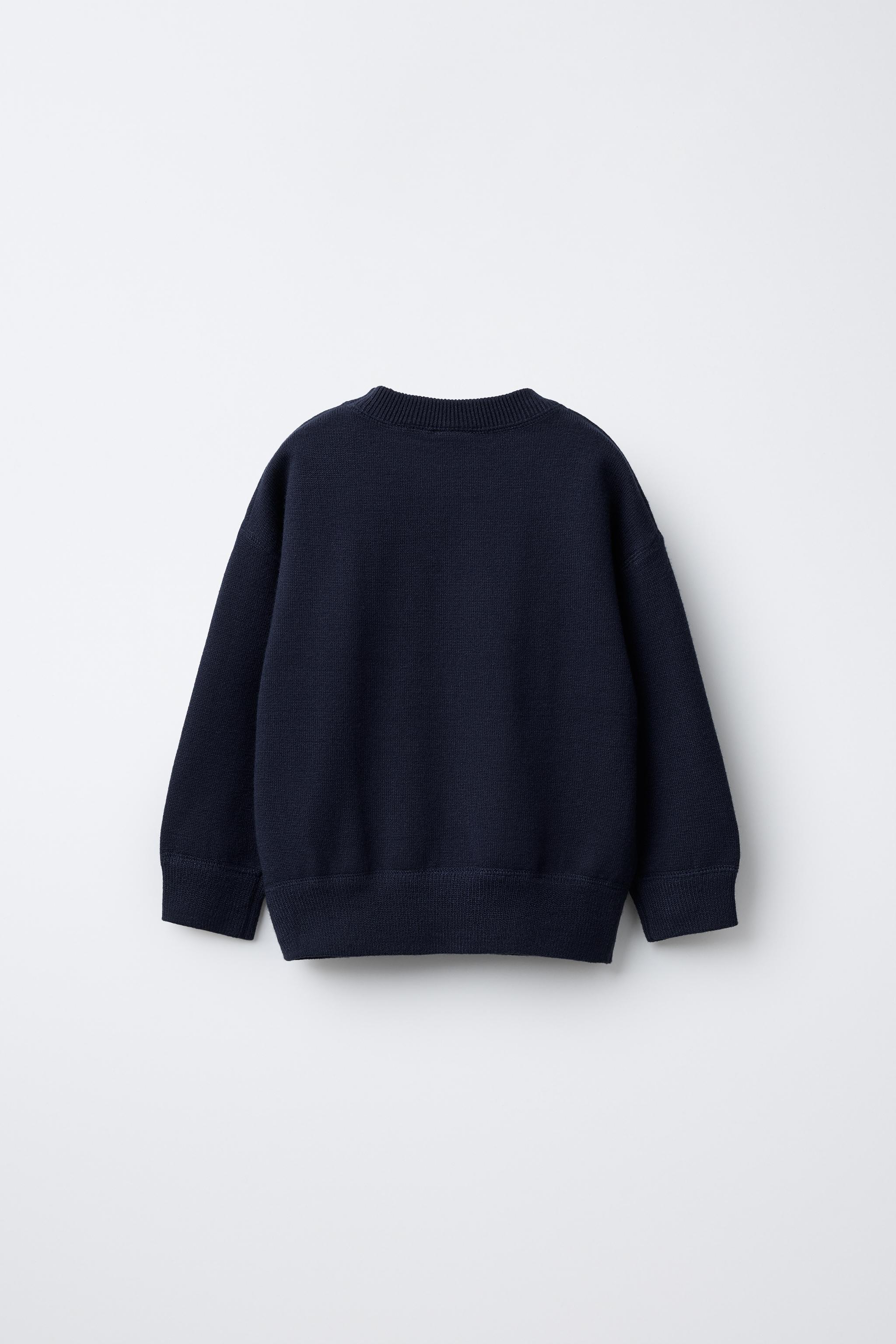 PLAIN KNIT SWEATER Blue ZARA Ireland - Main Image