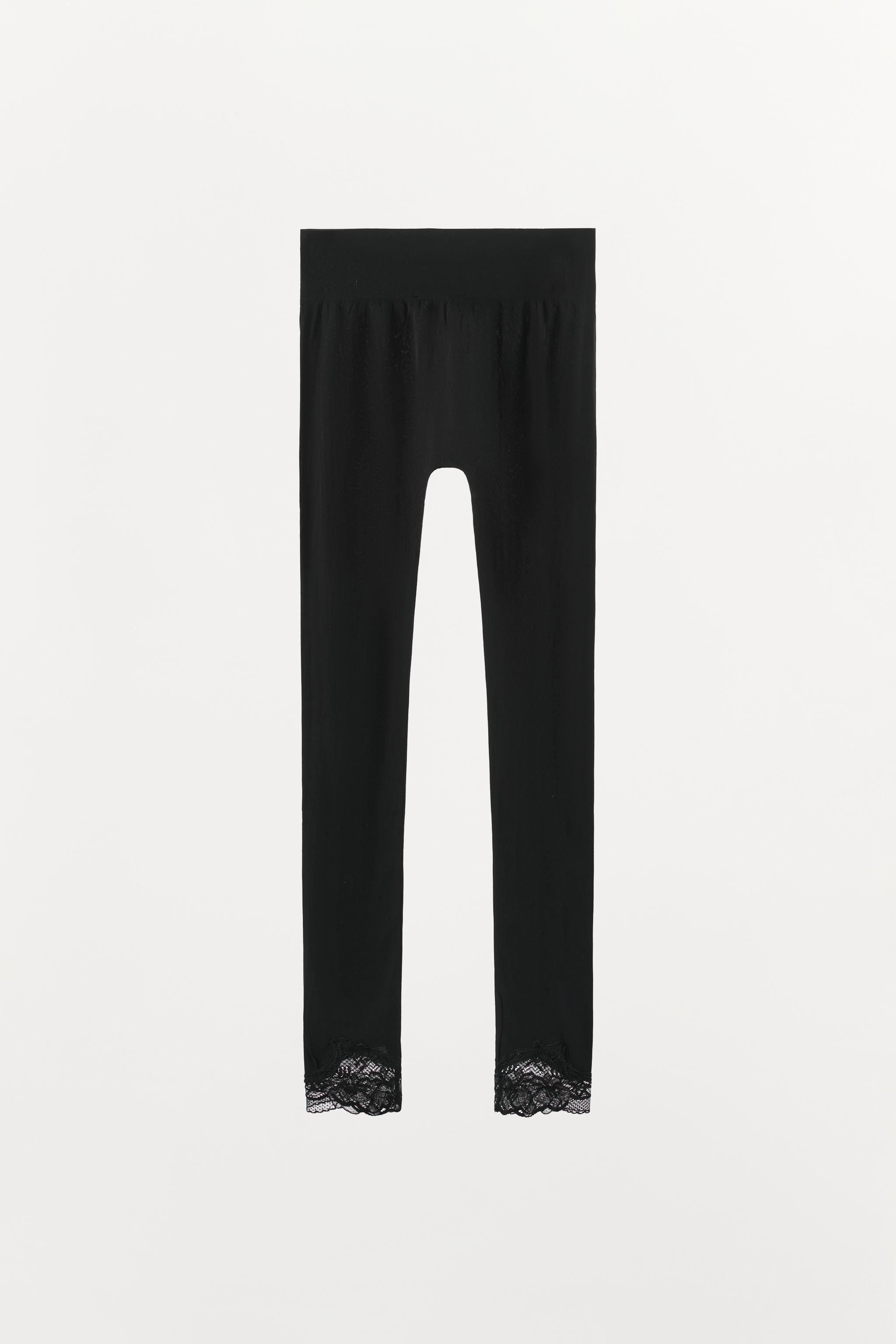 LACE-TRIM LEGGINGS