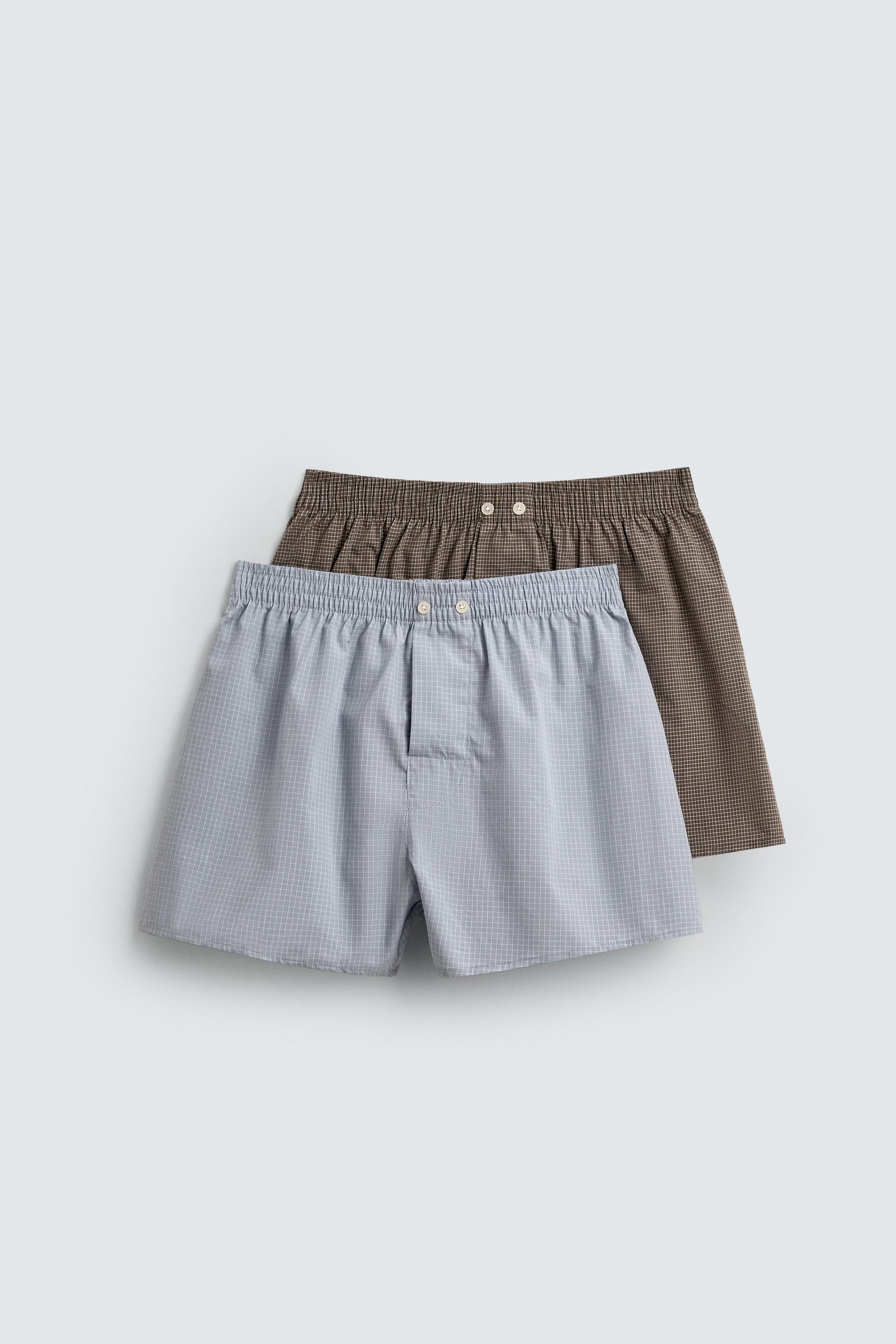 TWO-PACK COMBINED POPLIN BOXERS