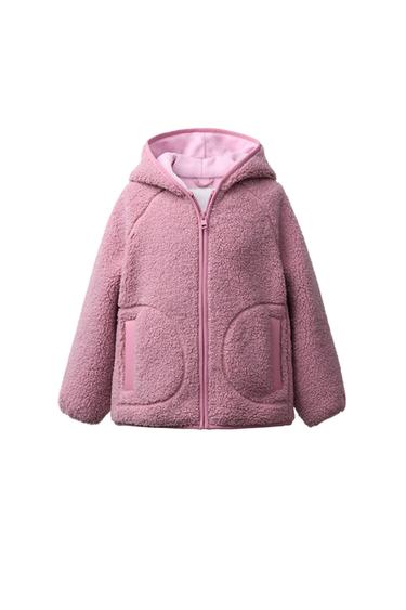 CAZADORA BORREGUILLO CAPUCHA - Rosa de Zara